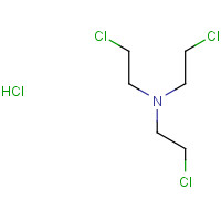2-chloro-N,N-bis(2-chloroethyl)ethanamine;hydrochloride (CAS: 817-09-4) - Chemical Structure and Molecular Formula 