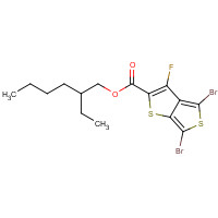 2-ethylhexyl 4,6-dibromo-3-fluorothieno[2,3-c]thiophene-2-carboxylate (CAS: 1237479-38-7) - Chemical Structure and Molecular Formula 