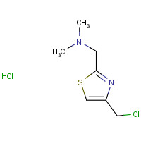 1-[4-(chloromethyl)-1,3-thiazol-2-yl]-N,N-dimethylmethanamine;hydrochloride (CAS: 82586-71-8) - Chemical Structure and Molecular Formula 