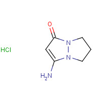 7-amino-2,3-dihydro-1H-pyrazolo[1,2-a]pyrazol-5-one;hydrochloride (CAS: 358360-19-7) - Chemical Structure and Molecular Formula 