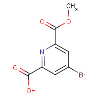 4-bromo-6-methoxycarbonylpyridine-2-carboxylic acid (CAS: 293294-72-1) - Chemical Structure and Molecular Formula 