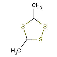 3,5-dimethyl-1,2,4-trithiolane (CAS: 23654-92-4) - Chemical Structure and Molecular Formula 