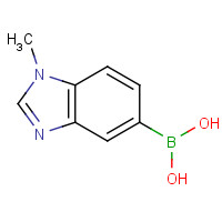 (1-methylbenzimidazol-5-yl)boronic acid (CAS: 1107627-21-3) - Chemical Structure and Molecular Formula 