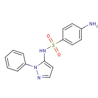 4-amino-N-(2-phenylpyrazol-3-yl)benzenesulfonamide (CAS: 526-08-9) - Chemical Structure and Molecular Formula 