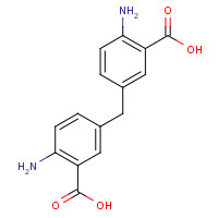 2-amino-5-[(4-amino-3-carboxyphenyl)methyl]benzoic acid (CAS: 7330-46-3) - Chemical Structure and Molecular Formula 