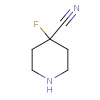 4-fluoropiperidine-4-carbonitrile (CAS: 1263281-75-9) - Chemical Structure and Molecular Formula 