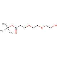 tert-butyl 3-[2-(2-hydroxyethoxy)ethoxy]propanoate (CAS: 133803-81-3) - Chemical Structure and Molecular Formula 