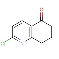 2-chloro-7,8-dihydro-6H-quinolin-5-one (CAS: 124467-36-3) - Chemical Structure and Molecular Formula 