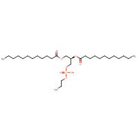 [(2R)-3-[2-aminoethoxy(hydroxy)phosphoryl]oxy-2-dodecanoyloxypropyl] dodecanoate (CAS: 59752-57-7) - Chemical Structure and Molecular Formula 