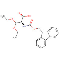 (2S)-3,3-diethoxy-2-(9H-fluoren-9-ylmethoxycarbonylamino)propanoic acid (CAS: 874817-18-2) - Chemical Structure and Molecular Formula 