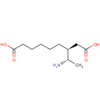 (3S)-3-[(1S)-1-aminoethyl]nonanedioic acid (CAS: 4653-02-0) - Chemical Structure and Molecular Formula 
