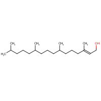 (E)-3,7,11,15-tetramethylhexadec-2-en-1-ol (CAS: 7541-49-3) - Chemical Structure and Molecular Formula 