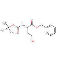 benzyl (2S)-4-hydroxy-2-[(2-methylpropan-2-yl)oxycarbonylamino]butanoate (CAS: 105183-60-6) - Chemical Structure and Molecular Formula 