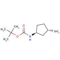 tert-butyl N-[(1S,3S)-3-aminocyclopentyl]carbamate (CAS: 645400-44-8) - Chemical Structure and Molecular Formula 