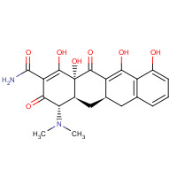 (4S,4aS,5aR,12aR)-4-(dimethylamino)-1,10,11,12a-tetrahydroxy-3,12-dioxo-4a,5,5a,6-tetrahydro-4H-tetracene-2-carboxamide (CAS: 808-26-4) - Chemical Structure and Molecular Formula 