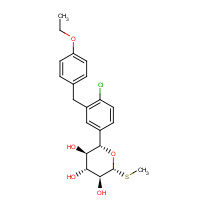 (2S,3R,4R,5S,6R)-2-[4-chloro-3-[(4-ethoxyphenyl)methyl]phenyl]-6-methylsulfanyloxane-3,4,5-triol (CAS: 1018899-04-1) - Chemical Structure and Molecular Formula 