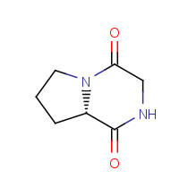 (8aS)-2,3,6,7,8,8a-hexahydropyrrolo[1,2-a]pyrazine-1,4-dione (CAS: 3705-27-9) - Chemical Structure and Molecular Formula 