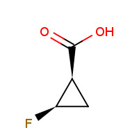 (1R,2R)-2-fluorocyclopropane-1-carboxylic acid (CAS: 127199-13-7) - Chemical Structure and Molecular Formula 