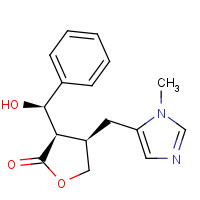 (3R,4R)-3-[(R)-hydroxy(phenyl)methyl]-4-[(3-methylimidazol-4-yl)methyl]oxolan-2-one (CAS: 13640-28-3) - Chemical Structure and Molecular Formula 