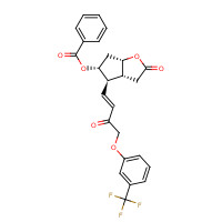 [(3aR,4R,5R,6aS)-2-oxo-4-[(E)-3-oxo-4-[3-(trifluoromethyl)phenoxy]but-1-enyl]-3,3a,4,5,6,6a-hexahydrocyclopenta[b]furan-5-yl] benzoate (CAS: 208111-98-2) - Chemical Structure and Molecular Formula 