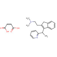(Z)-but-2-enedioic acid;N,N-dimethyl-2-[3-(1-pyridin-2-ylethyl)-1H-inden-2-yl]ethanamine (CAS: 3614-69-5) - Chemical Structure and Molecular Formula 