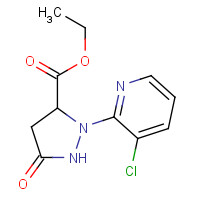 ethyl 2-(3-chloropyridin-2-yl)-5-oxopyrazolidine-3-carboxylate (CAS: 500011-88-1) - Chemical Structure and Molecular Formula 