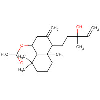 [(1S,4S,4aR,8aS)-4-[(3S)-3-hydroxy-3-methylpent-4-enyl]-4a,8,8-trimethyl-3-methylidene-2,4,5,6,7,8a-hexahydro-1H-naphthalen-1-yl] acetate (CAS: 4608-49-5) - Chemical Structure and Molecular Formula 