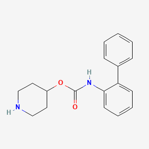 Piperidin-4-yl [1,1'-biphenyl]-2-ylcarbamate (CAS: 171722-92-2) - Chemical Structure and Molecular Formula 
