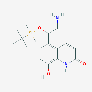 (R)-5-(2-Amino-1-((tert-butyldimethylsilyl)oxy)ethyl)-8-hydroxyquinolin-2(1H)-one (CAS: 743461-21-4) - Related Chemical Product