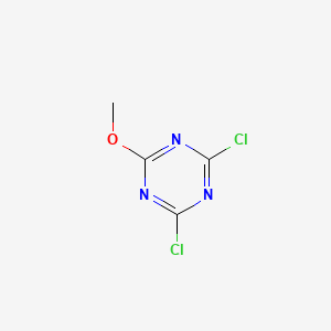 2,4-Dichloro-6-methoxy-1,3,5-triazine (CAS: 3638-04-8) - Chemical Structure and Molecular Formula 