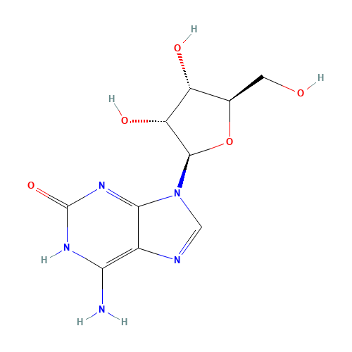 2-Hydroxyadenosine (CAS: 1818-71-9) - Chemical Structure and Molecular Formula 