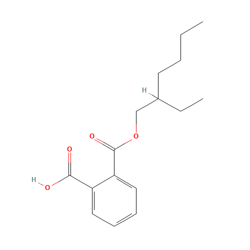 Phthalic acid mono-2-ethylhexyl ester (CAS: 4376-20-9) - Chemical Structure and Molecular Formula 
