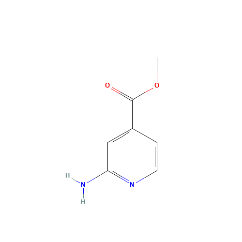 2-Aminopyridine-4-carboxylic acid methyl ester (CAS: 6937-03-7) - Chemical Structure and Molecular Formula 