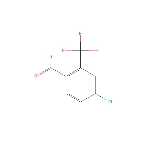 4-Chloro-2-(trifluoromethyl)benzaldehyde (CAS: 320-43-4) - Chemical Structure and Molecular Formula 
