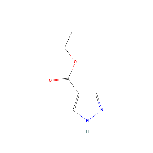 Ethyl 4-pyrazolecarboxylate (CAS: 37622-90-5) - Chemical Structure and Molecular Formula 