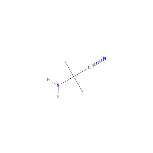 2-Amino-2-methylpropane nitrile (CAS: 19355-69-2) - Chemical Structure and Molecular Formula 