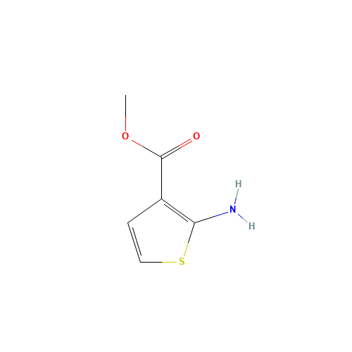 Methyl 2-aminothiophene-3-carboxylate (CAS: 4651-81-4) - Chemical Structure and Molecular Formula 
