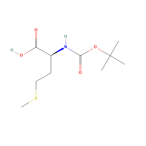 Boc-L-methionine (CAS: 2488-15-5) - Chemical Structure and Molecular Formula 