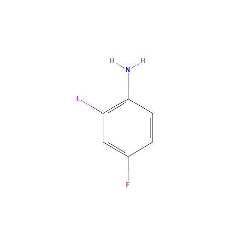4-Fluoro-2-iodoaniline (CAS: 61272-76-2) - Chemical Structure and Molecular Formula 