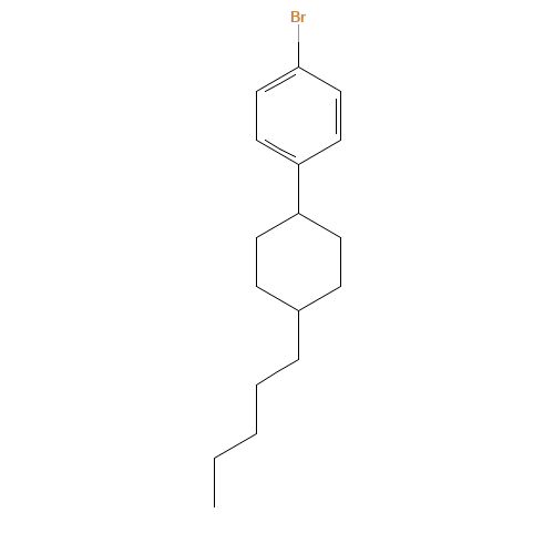 1-Bromo-4-(trans-4-n-pentylcyclohexyl)benzene (CAS: 79832-89-6) - Chemical Structure and Molecular Formula 