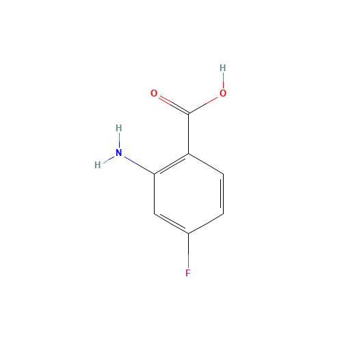 2-Amino-4-fluorobenzoic acid (CAS: 446-32-2) - Chemical Structure and Molecular Formula 