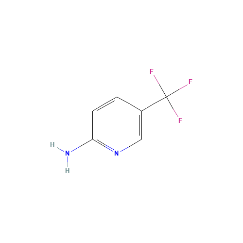 2-Amino-5-trifluoromethylpyridine (CAS: 74784-70-6) - Chemical Structure and Molecular Formula 