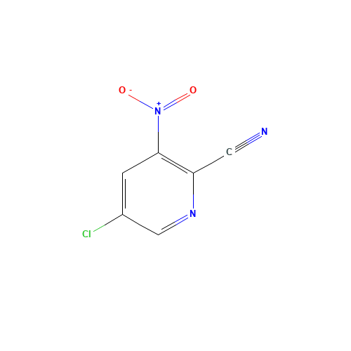 5-Chloro-2-cyano-3-nitropyridine (CAS: 181123-11-5) - Chemical Structure and Molecular Formula 