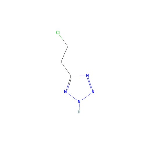 5-Chloroethyl-1H-tetrazole (CAS: 18755-46-9) - Chemical Structure and Molecular Formula 
