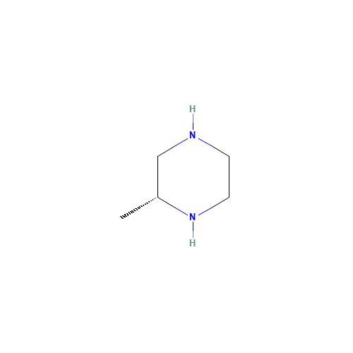 (R)-(-)-2-Methylpiperazine (CAS: 75336-86-6) - Chemical Structure and Molecular Formula 