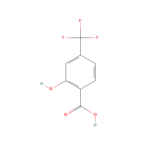 4-Trifluoromethyl salicylic acid (CAS: 328-90-5) - Chemical Structure and Molecular Formula 