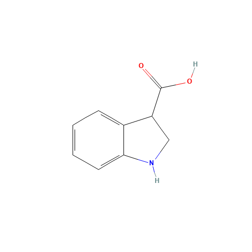 Indoline-3-carboxylic acid (CAS: 39891-70-8) - Chemical Structure and Molecular Formula 