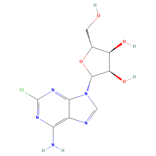2-Chloroadenosine (CAS: 146-77-0) - Chemical Structure and Molecular Formula 