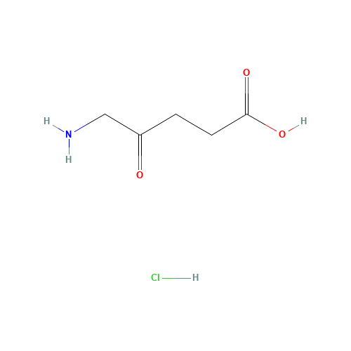 5-Aminolevulinic acid hydrochloride (CAS: 5451-09-2) - Chemical Structure and Molecular Formula 