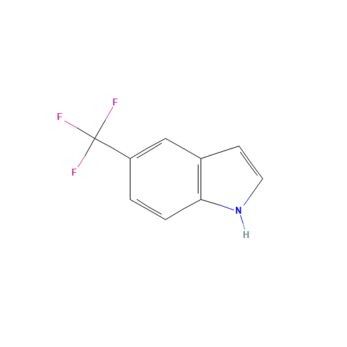 5-Trifluoromethylindole (CAS: 100846-24-0) - Chemical Structure and Molecular Formula 